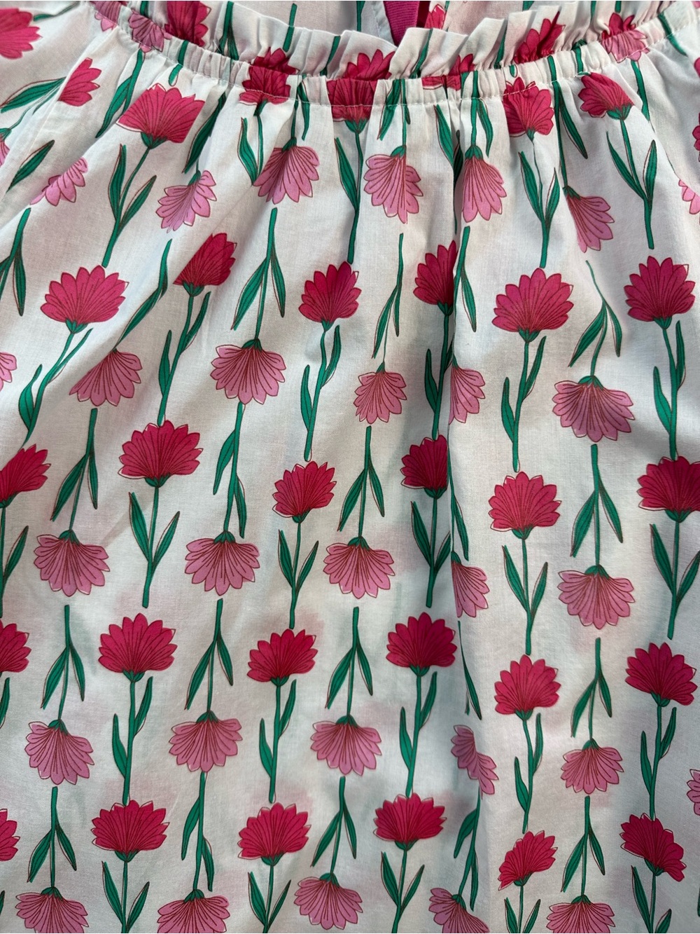 J.Crew Pink Floral Cotton Peasant Blouse Women’s Size M - Picture 8 of 13